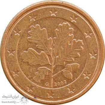 سکه 1 یورو سنت 2002G جمهوری فدرال - AU50 - آلمان