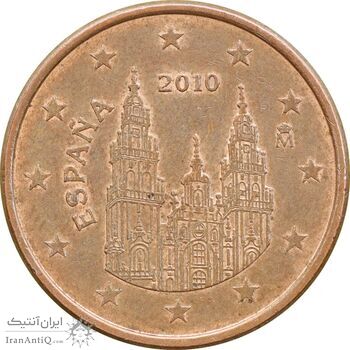 سکه 5 یورو سنت 2010 خوآن کارلوس یکم - AU58 - اسپانیا