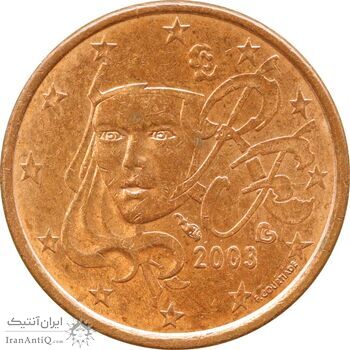 سکه 1 یورو سنت 2003 جمهوری پنجم - MS61 - فرانسه