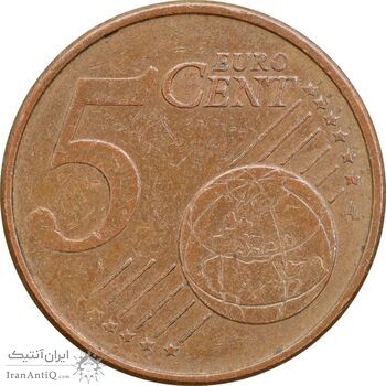 سکه 5 یورو سنت 2008 جمهوری سوم - AU55 - پرتغال