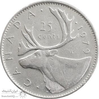 سکه 25 سنت 1979 الیزابت دوم - EF45 - کانادا