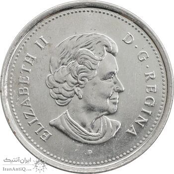 سکه 25 سنت 2005 الیزابت دوم - AU55 - کانادا