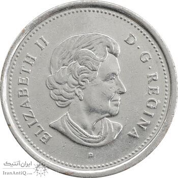 سکه 25 سنت 2005 الیزابت دوم - AU55 - کانادا
