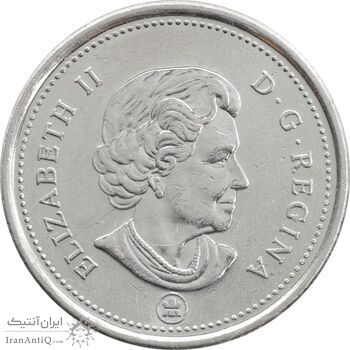 سکه 25 سنت 2006 الیزابت دوم - AU55 - با لوگوی RCM - کانادا