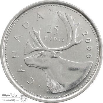 سکه 25 سنت 2006 الیزابت دوم - MS61 - با لوگوی RCM - کانادا
