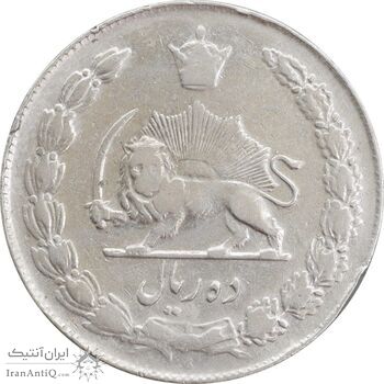 سکه 10 ریال 1341 - ضخیم - VF35 - محمد رضا شاه