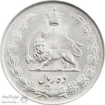 سکه 10 ریال 1335 - AU58 - محمد رضا شاه