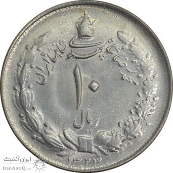 سکه 10 ریال 1324 - MS62 - محمد رضا شاه سکه 10 ریال 1324 - MS62 - محمد رضا شاه