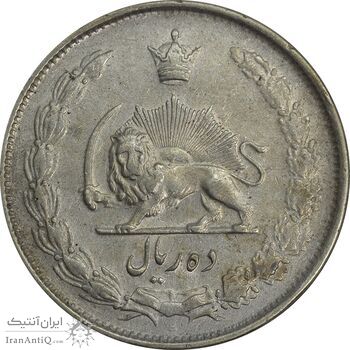 سکه 10 ریال 1324 - VF30 - محمد رضا شاه سکه 10 ریال 1324 - VF30 - محمد رضا شاه