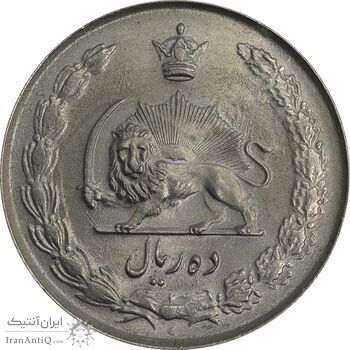 سکه 10 ریال 1335 - MS63 - محمد رضا شاه
