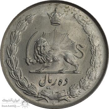 سکه 10 ریال 1335 - MS64 - محمد رضا شاه سکه 10 ریال 1335 - MS64 - محمد رضا شاه