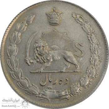 سکه 10 ریال 1341 (نازک) - EF45 - محمد رضا شاه سکه 10 ریال 1341 (نازک) - EF45 - محمد رضا شاه