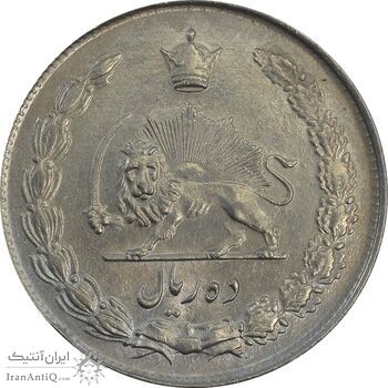 سکه 10 ریال 1342 - MS61 - محمد رضا شاه