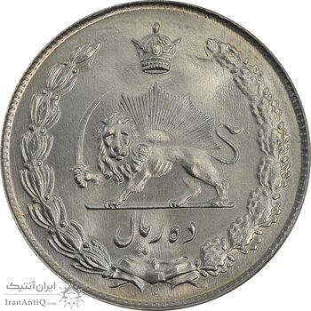 سکه 10 ریال 1343 - MS65 - محمد رضا شاه