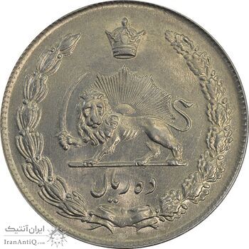 سکه 10 ریال 1343 - MS61 - محمد رضا شاه