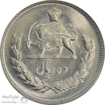 سکه 10 ریال 1349 - MS63 - محمد رضا شاه