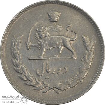 سکه 10 ریال 1352 - AU50 - محمد رضا شاه سکه 10 ریال 1352 - AU50 - محمد رضا شاه