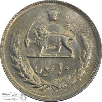 سکه 10 ریال 1357 - MS63 - محمد رضا شاه