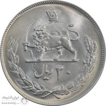 سکه 20 ریال 1353 - MS64 - محمد رضا شاه سکه 20 ریال 1353 - MS64 - محمد رضا شاه