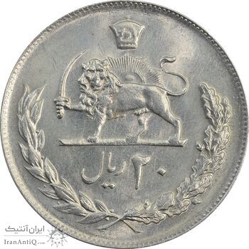 سکه 20 ریال 1357 - MS64 - محمد رضا شاه سکه 20 ریال 1357 - MS64 - محمد رضا شاه