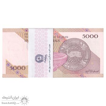 بسته اسکناس 5000 ریال امام (طیب نیا - سیف) - نوار 5000 ریال - UNC - جمهوری اسلامی