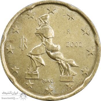سکه 20 یورو سنت 2002 جمهوری - AU58 - ایتالیا