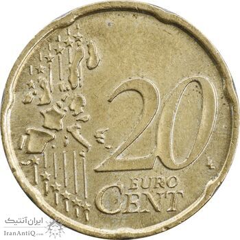 سکه 20 یورو سنت 2002 جمهوری - AU58 - ایتالیا