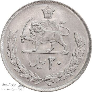 سکه 20 ریال 2537 - MS63 - محمد رضا شاه