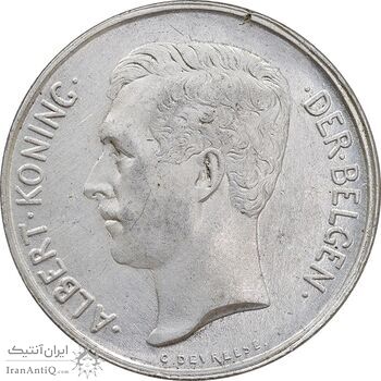 سکه 2 فرانک 1912 آلبرت یکم - AU55 - بلژیک