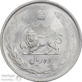 سکه 10 ریال 1324 - MS64 - محمد رضا شاه