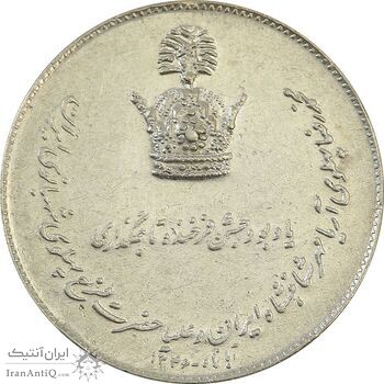 مدال نقره جشن تاجگذاری 1346 - EF45 - محمد رضا شاه