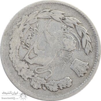 سکه 500 دینار 1336 تصویری (چرخش 135 درجه) - VF20 - احمد شاه