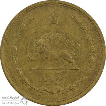 سکه 5 دینار 1320 برنز - EF45 - رضا شاه سکه 5 دینار 1320 برنز - EF45 - رضا شاه