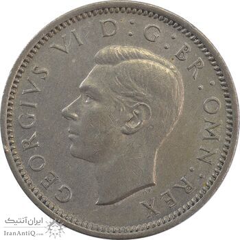 سکه 6 پنس 1949 جرج ششم - AU58 - انگلستان