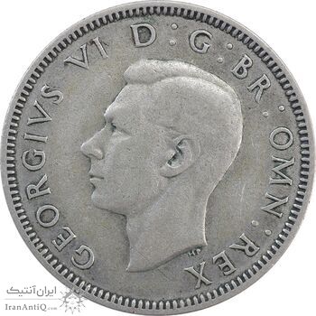 سکه 1 شیلینگ 1938 جرج ششم - تیپ 2 - EF40 - انگلستان