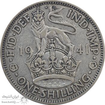 سکه 1 شیلینگ 1941 جرج ششم - تیپ 1 - EF40 - انگلستان