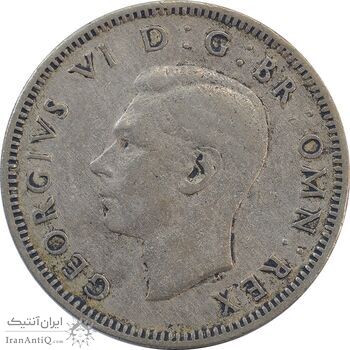 سکه 1 شیلینگ 1950 جرج ششم - تیپ 2 - VF35 - انگلستان