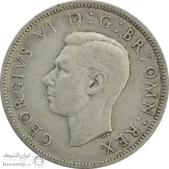 سکه 2 شیلینگ 1942 جرج ششم - VF35 - انگلستان