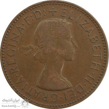 سکه 1/2 پنی 1957 الیزابت دوم - EF40 - انگلستان