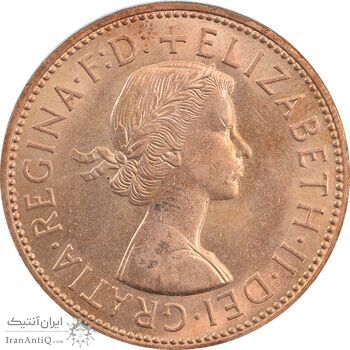 سکه 1 پنی 1961 الیزابت دوم - MS62 - انگلستان