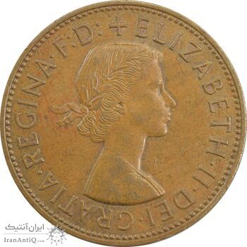سکه 1 پنی 1961 الیزابت دوم - EF45 - انگلستان