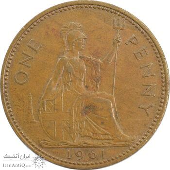 سکه 1 پنی 1961 الیزابت دوم - EF45 - انگلستان