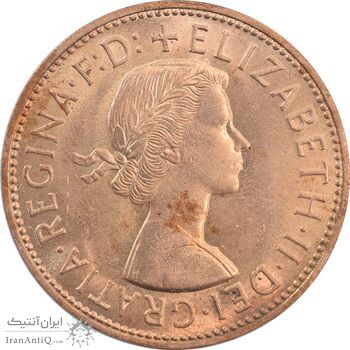 سکه 1 پنی 1963 الیزابت دوم - MS64 - انگلستان