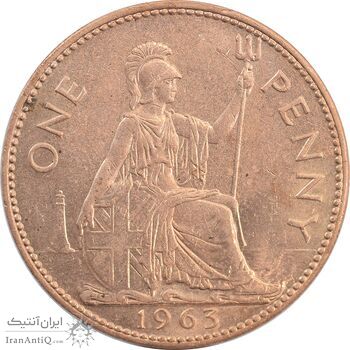 سکه 1 پنی 1963 الیزابت دوم - MS62 - انگلستان سکه 1 پنی 1963 الیزابت دوم - MS62 - انگلستان