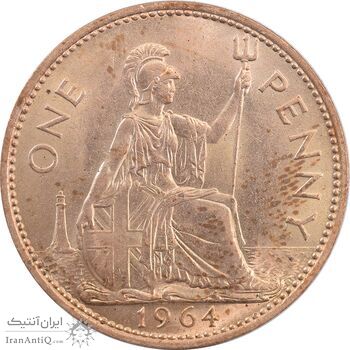 سکه 1 پنی 1964 الیزابت دوم - MS63 - انگلستان