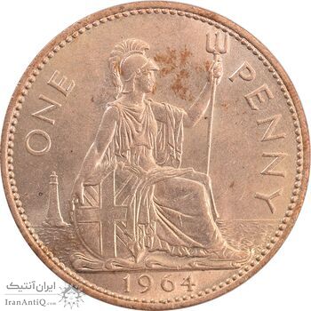 سکه 1 پنی 1964 الیزابت دوم - MS62 - انگلستان