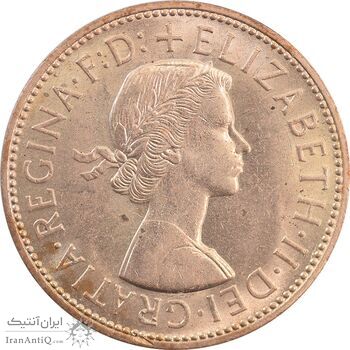 سکه 1 پنی 1965 الیزابت دوم - MS64 - انگلستان