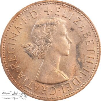 سکه 1 پنی 1967 الیزابت دوم - AU58 - انگلستان