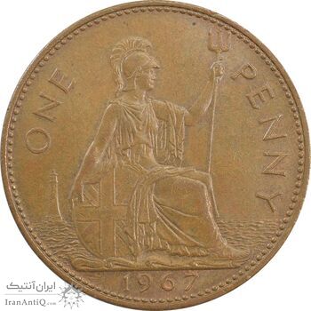سکه 1 پنی 1967 الیزابت دوم - EF45 - انگلستان سکه 1 پنی 1967 الیزابت دوم - EF45 - انگلستان