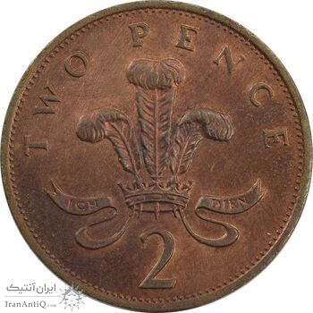 سکه 2 پنس 1990 الیزابت دوم - AU58 - انگلستان